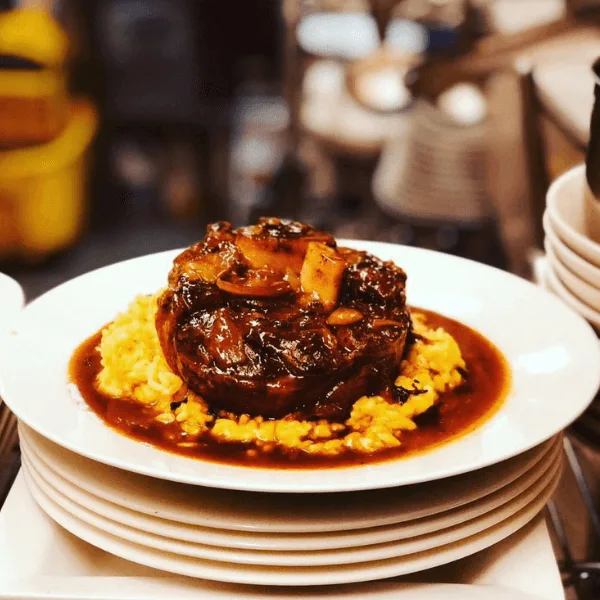 Osso Bucco with saffron risotto Milanese